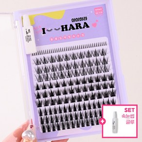 아이하라 154pcs 대용량 화려믹스 속눈썹 부분속눈썹 아이돌 파티 화려한 속눈썹 연장, 1개