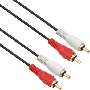 [강원전자] NETmate RCA 2선 케이블(2.8Ø) 1.5M [NMA-2R015N], 1개