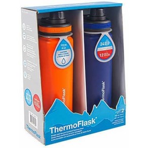 써모플라스크 보냉병 보온병 710ml 오렌지 네이비 2종 세트 themoflask 등산용, 써모플라스크, 710ml, 오렌지 네이비 2p 세트, 1개