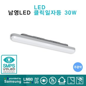 남영전구 LED 클릭 일자등 30W 주광색