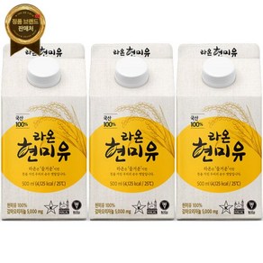 라온 현미유 (500mlx3개) 세림현미 국내산 미강유 NON-GMO [원산지:국산]오늘출발, 500ml, 3개