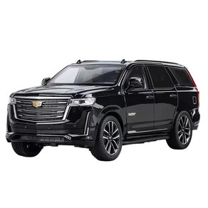 다이캐스트 1:24 캐딜락 에스컬레이드 5세대 SUV 합금 풀백 자동차 모형, 1개, 블랙