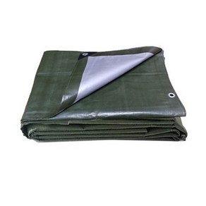 그라운드시트 양면 투톤 코팅 방수천막 5.4 x 10 m, OLIVE GREEN + SILVER, 1개