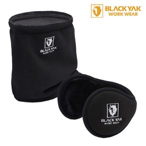 [블랙야크] YAK 넥워머+귀마개 방한용품세트, 넥워머(블랙)+귀마개(블랙), 1개