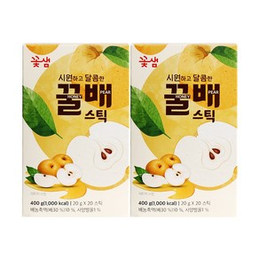 꽃샘 꿀배스틱, 2개, 20개입, 20g