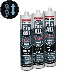 SOUDAL 픽스올 플렉시 FixALL Flexi 고탄성 수중 실리콘, Flexi-백색, 1개