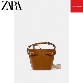 ZARA 자라 버클 버킷백 6250/310 여성 브라운 빈티지 크로스 가방