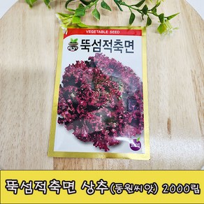 (샤인 몰) 뚝섬적축면 상추/씨앗 2000립 1개 무료배송/동원씨앗/수량성이 높고 맛이 좋은 품종/주말농장