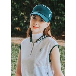 클리브랜드[NC강남] 24 S/S 여름 띠포인트 리본장식 여성 썬캡 골프 모자, 그린, 1개