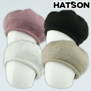 [햇츠온]2H4402 HatsON 브랜드 여성 여자 겨울 빵모자 니트 헌팅캡 화가 모자 베레모 비니 AA