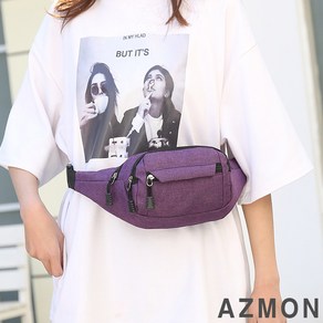 AZMON 심플 무지 옥스퍼드 힙색 가방 0.13kg 초경량 넓이24cm x 높이14cm x 두께10cm