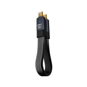 USB 3.2 C타입 100W 20Gbps 고속 충전 외장하드 미러링 케이블, 1개, 블랙, 50cm