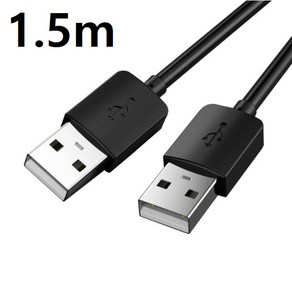 USB A-A 케이블 1m USB AA 연장(수/수) 충전 데이터 -블랙-