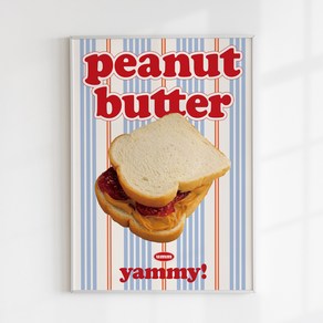 샌드위치 카페포스터 빈티지 빵 주방액자 Peanut Butter