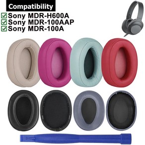 교체 Earpads 귀 패드 쿠션 커버 수리 부품 소니 MDR-100A MDR-100AAP MDR-H600A MDR 100A 100AAP H600A 헤드폰