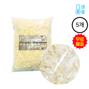 건국 모짜렐라 피자치즈F (냉동피자치즈), 5개, 2.5kg