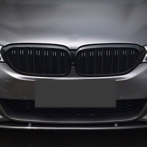 BMW 5시리즈 G30 G38 키드니 그릴 M타입 유광 무광 블랙 프론트 그릴 교체형 1SET(2pcs), BMW 5시리즈 키드니 그릴, G30/G38(17년-20년식)_유광