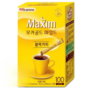 맥심 모카골드 솔루블 블랙커피 100T, 9g, 100개입, 1개