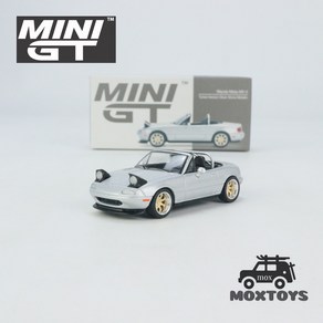 MINI GT 마쓰다 호환 미아타 MX-5 NA 튜닝 버전 실버 스톤 LHD 다이캐스트 모델 자동차 164, 1개