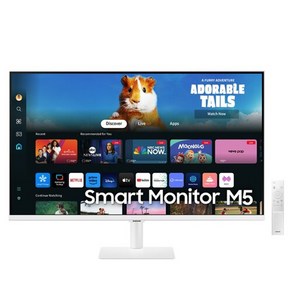 삼성전자 SMART M5 S32DM501 스마트TV 겸용 화이트 광시야각 모니터, 80.1cm, S32DM501SMT