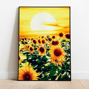 플레이어바웃 DIY 석양과 해바라기 명화그리기 세트 유화 40 x 50, 석양과 해바라기 (MG216), 1개