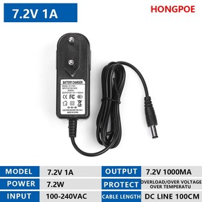 충전기 전원 공급 어댑터, US Plug, 3.7.2V 1000mA, 1개