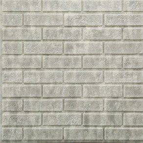 벽돌 폼블럭 77x70cm 스티커 접착식 붙이는 단열벽지, 1개, 실버그레이