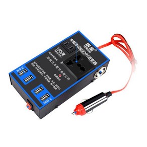 Goamay-1500W 자동차 전원 인버터 12V 24V-220V 휴대 전화 USB 충전 트럭 홈 소켓 변환기 어댑터, [01] Black, 1개