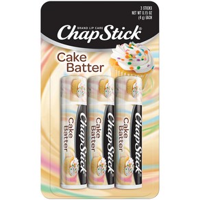 ChapStick Cake Batte Limited Edition Flavoed Lip Balm T ChapStick 케이크 반죽 한정판 맛 립밤 튜브 - 0.15온스(3개 팩, 1개