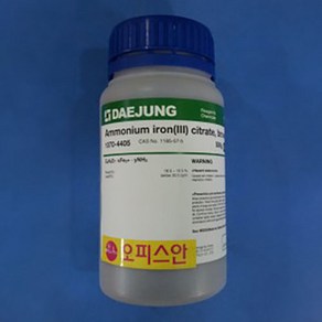 구연산제2철암모늄/구연산제이철암모늄 갈색(ko) Ammonium ion(III) citate bown (CP/EP) 500G/1KG, SAM-EP, 1통, 500ml