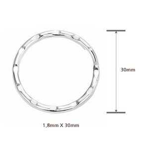 연결링 (물결형 열쇠고리링 3호) 30mm 원형링 오링 키링 키홀더 연결고리 팬던트 악세사리