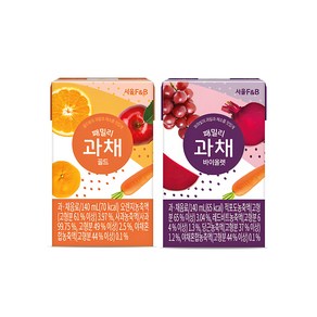 서울에프엔비 패밀리 과채 골드/바이올렛 140mlx48팩, 140ml, 1세트