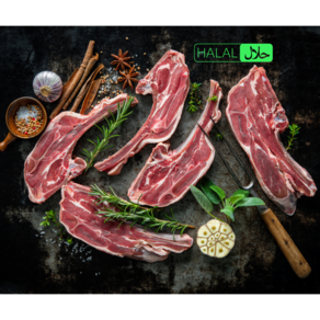 Fozen Lamb chops Lamb loin chops Halal-cetified Austalian 냉동양갈비 냉동양안심뼈 할랄 호주, 1개, 양갈비 (Lamb Chops) 1kg