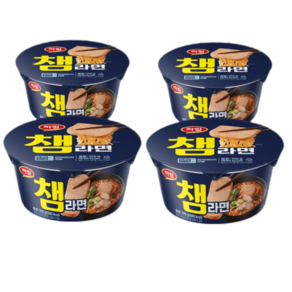 하림 챔라면 컵라면 195g 4개 + 3% 챔 1개 증정