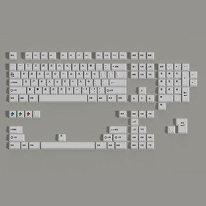 고성능 GMK Redacted PBOW Hono 2048 Alice fance AZERTY Keycaps PBT Dye Subbed Key Caps 체리 프로필, 한개옵션2, 17 Chinese, 한개옵션1