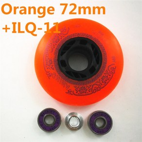 슬라이드 휠 인라인 스케이트 88A 90A Duo 오렌지 블루 80mm 4 개/몫, 13 Oange 72mm ILQ11