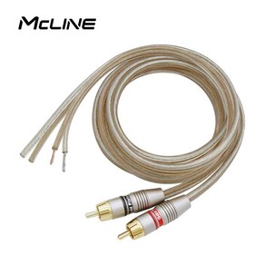 맥라인 MC-HA35 RCA-2C 스피커케이블 50Cm (1조) 앰프 음향 연결선 오디오 케이블