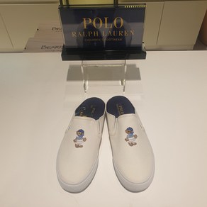 [POLO] 폴로 RFS11498OA-W 캔버스 여성 뮬 블로퍼 CARLEE BEAR MULE