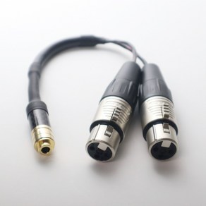 카나레 수제작 4.4mm 암 to XLR 암 Y 케이블 4.4 - 캐논 암 변환 분배 (길이 선택), 20cm