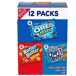 나비스코 오레오 넛터 버터 칩스 아호이 미니 12팩 OREO Mini Nutter Butter Bites CHIPS AHOY! Mini 12ct