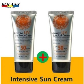 알로에 추출물 1+1 메이크업 베이스 톤업 선크림 SPF50+ 70ml 남성 일상, 2개