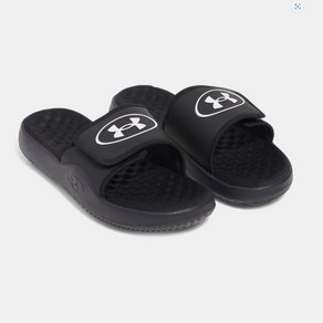 언더아머 UNDERARMOUR 6000337-001 블랙 남성 UA 이그나이트 프로 8 슬라이드 쿠션좋은 슬리퍼 1827592