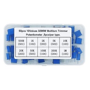 3296W 가변저항 포텐셔미터 멀티턴볼륨 50P 키트, 1개