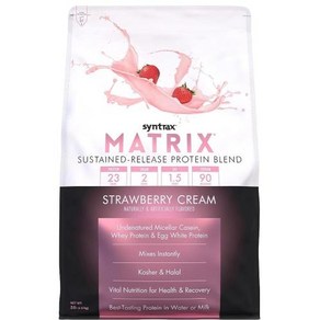 Syntax Nutition Matix 단백질 파우더 서방형 단백질 블렌드 리얼 쿠키 피스 민트 쿠키 2.3kg5파운드, 없음, 1개