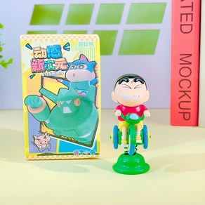 정품 짱구 피규어 자동차 차량 장식 인테리어 소품, 1개, 02 자전거짱구