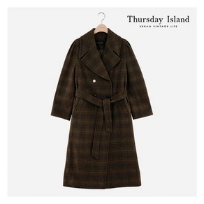 써스데이아일랜드 Thusday Island 더블여밈 체크 코트(T219MCT902W) 275864