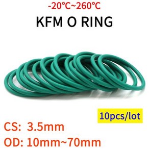 CS3.5mm OD 10 ~ 70mm 녹색 FKM 불소 고무 O 링 씰링 개스킷 절연 오일 고온 저항 녹색 10 개, 21) OD 30mm ID 23mm - Geen-CS, 1개