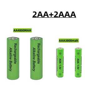 손전등 마우스 시계 리모컨 등에 적합한 충전식 배터리 3800mAh 1.5V AA AAA 알카라인, 2) 보라색