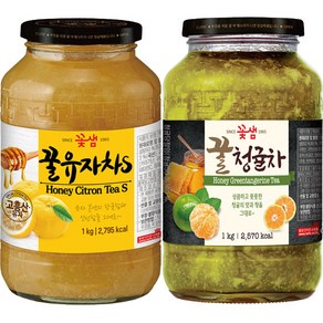 꽃샘 꿀유자차 1kg+청귤차 1kg