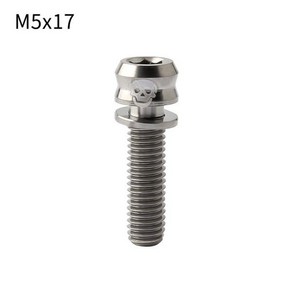 M 자전거 티타늄 나사 줄기 나사 헤드셋 뚜껑 볼트 자전거 브레이크 캘리퍼스 나사 M515 17 19MM M617 19 30 35MM, M5-17 실버, 1개